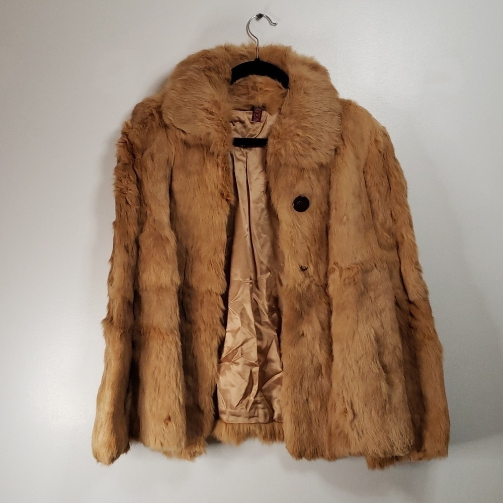 Vintage women's Opera rabbit tanned fur jacket Medium - Picture 2 of 8
